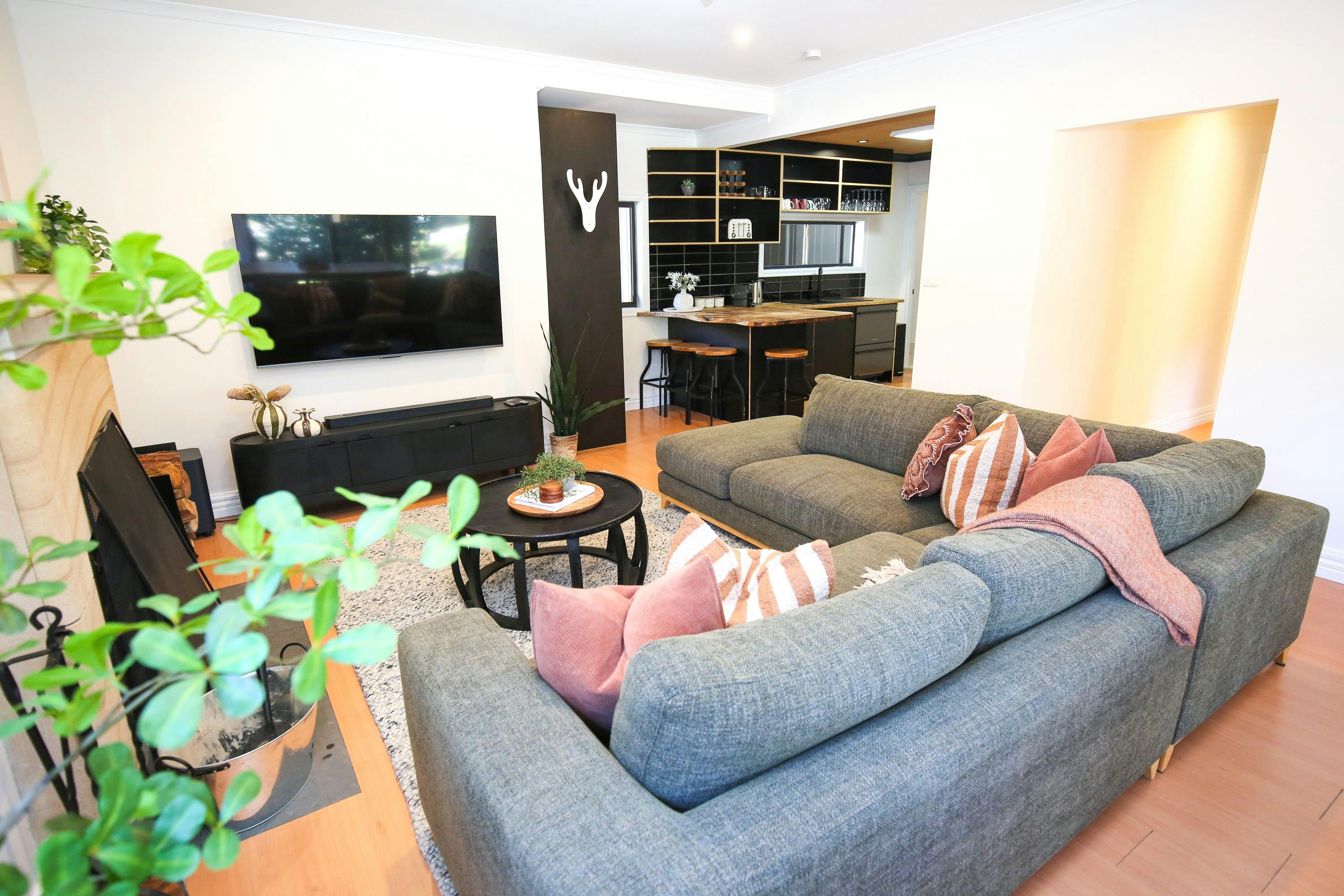 Lounge room with smart television