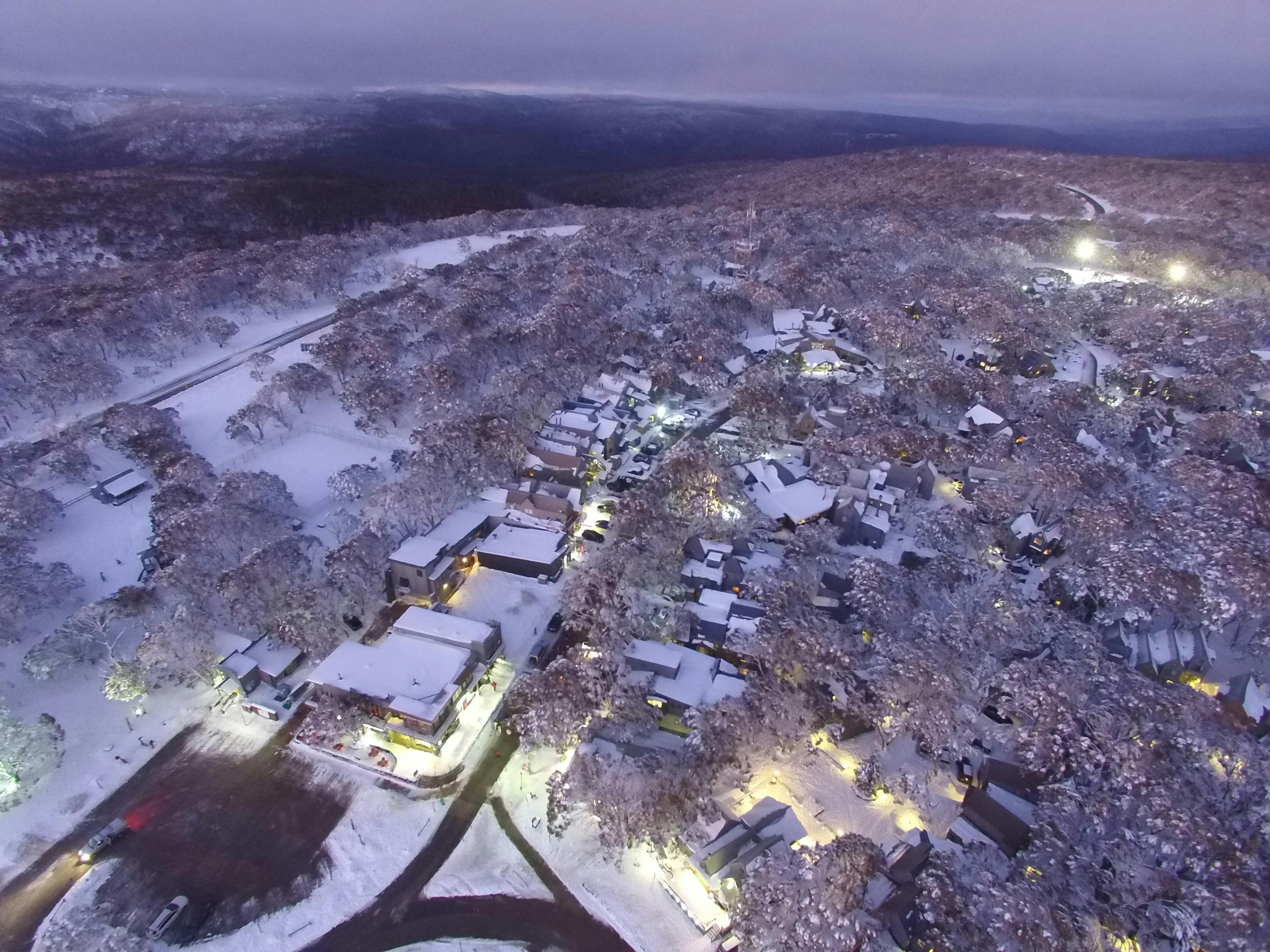 beautiful, altitude, Dinner Plain, dusk, snow