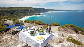 Dining on the clifftops  is the best way to savour the solitude of Exceptional Kangaroo Island