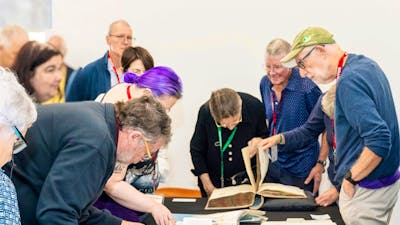 Visitors at the National Archives Preservation Facility tour
