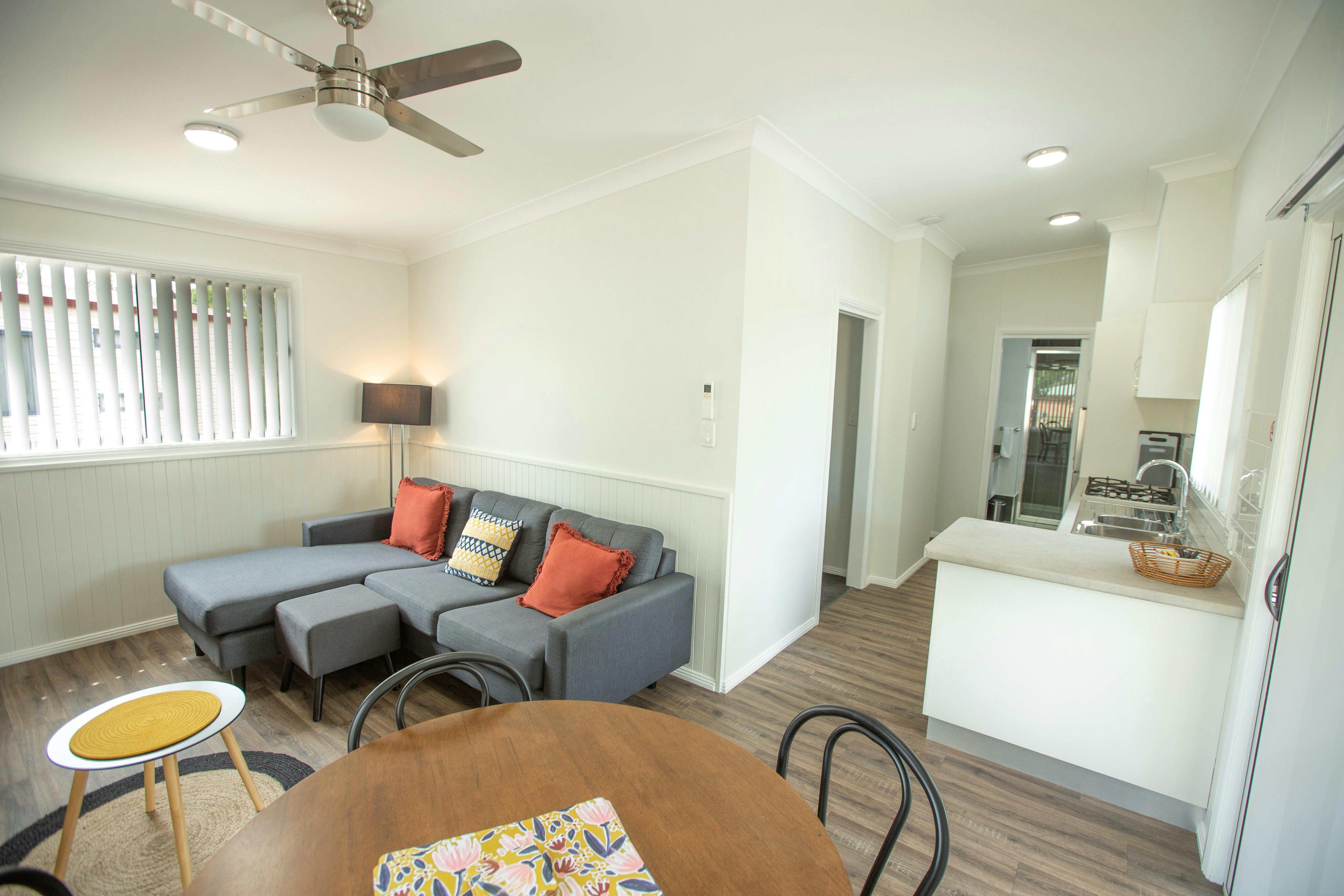 Interior of one of the Deluxe Cabins