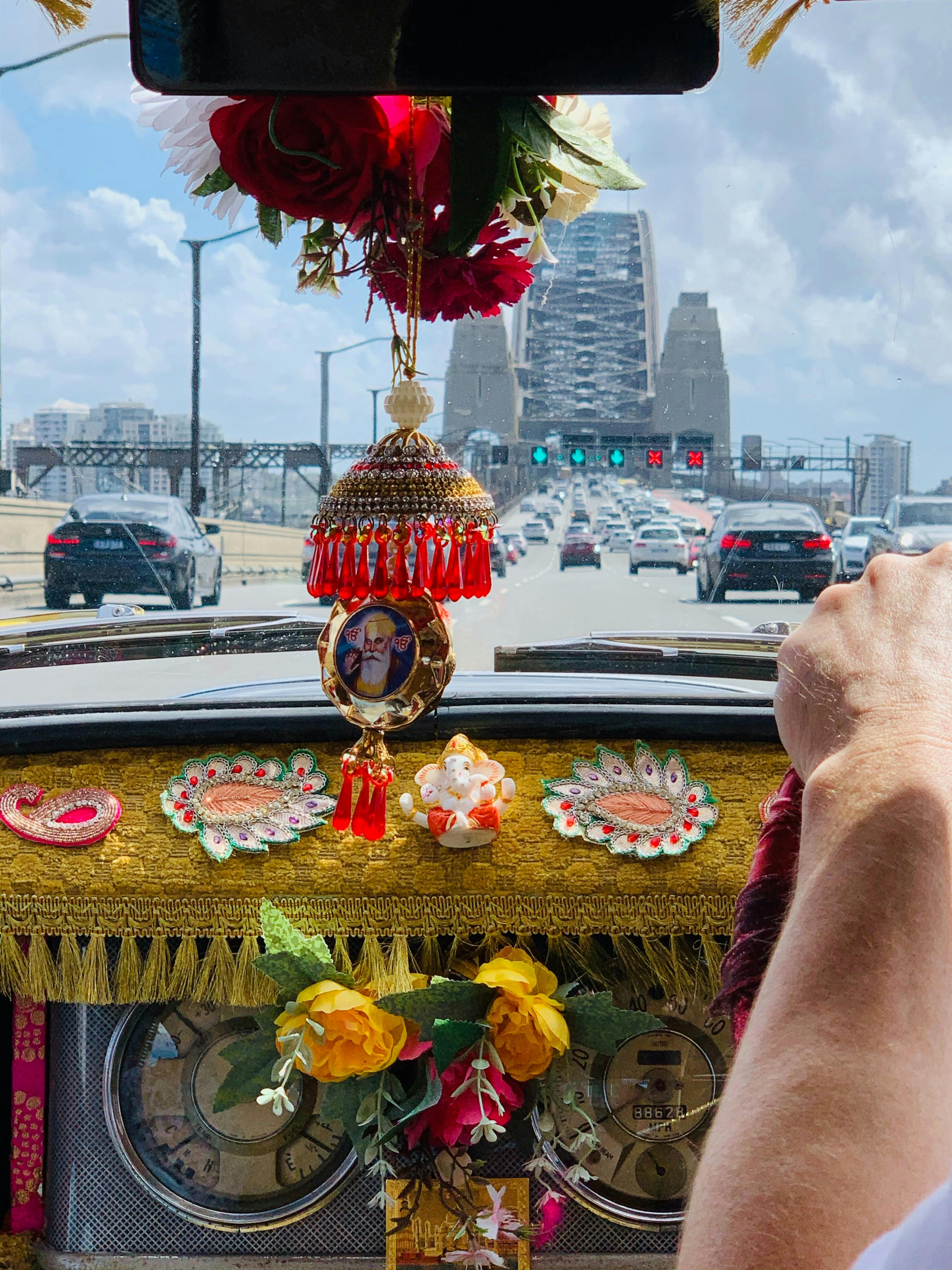 Indian taxi on Sydney harbour bridge
