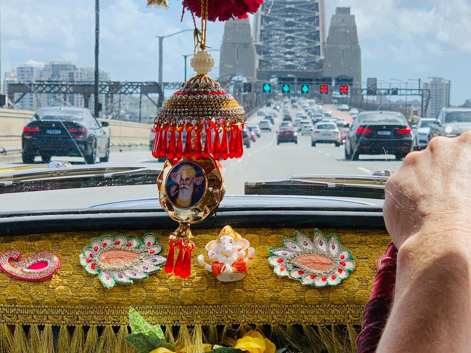 Indian taxi on Sydney harbour bridge