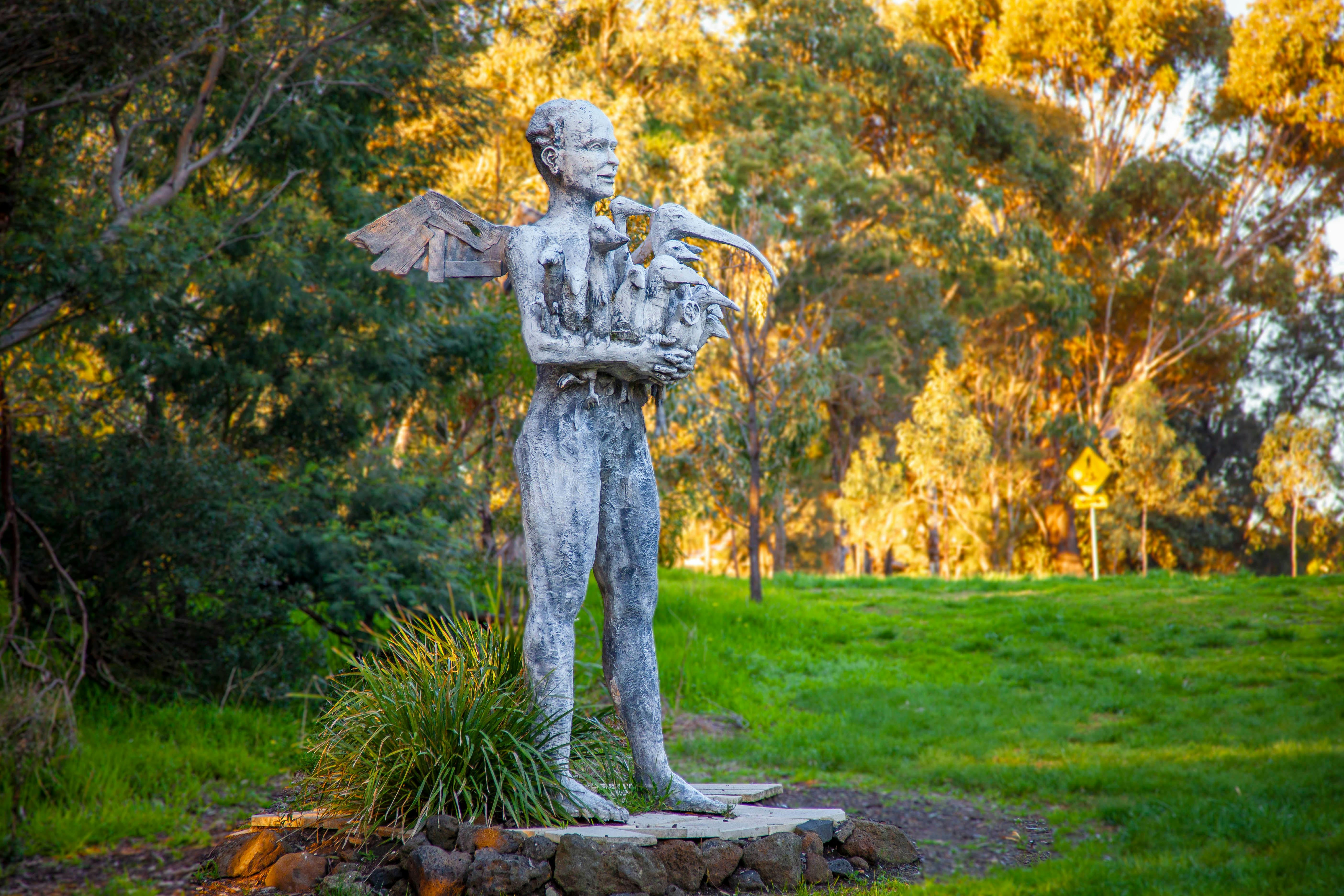 One of several artworks that form the Spirits of Time and Place Sculpture Trail