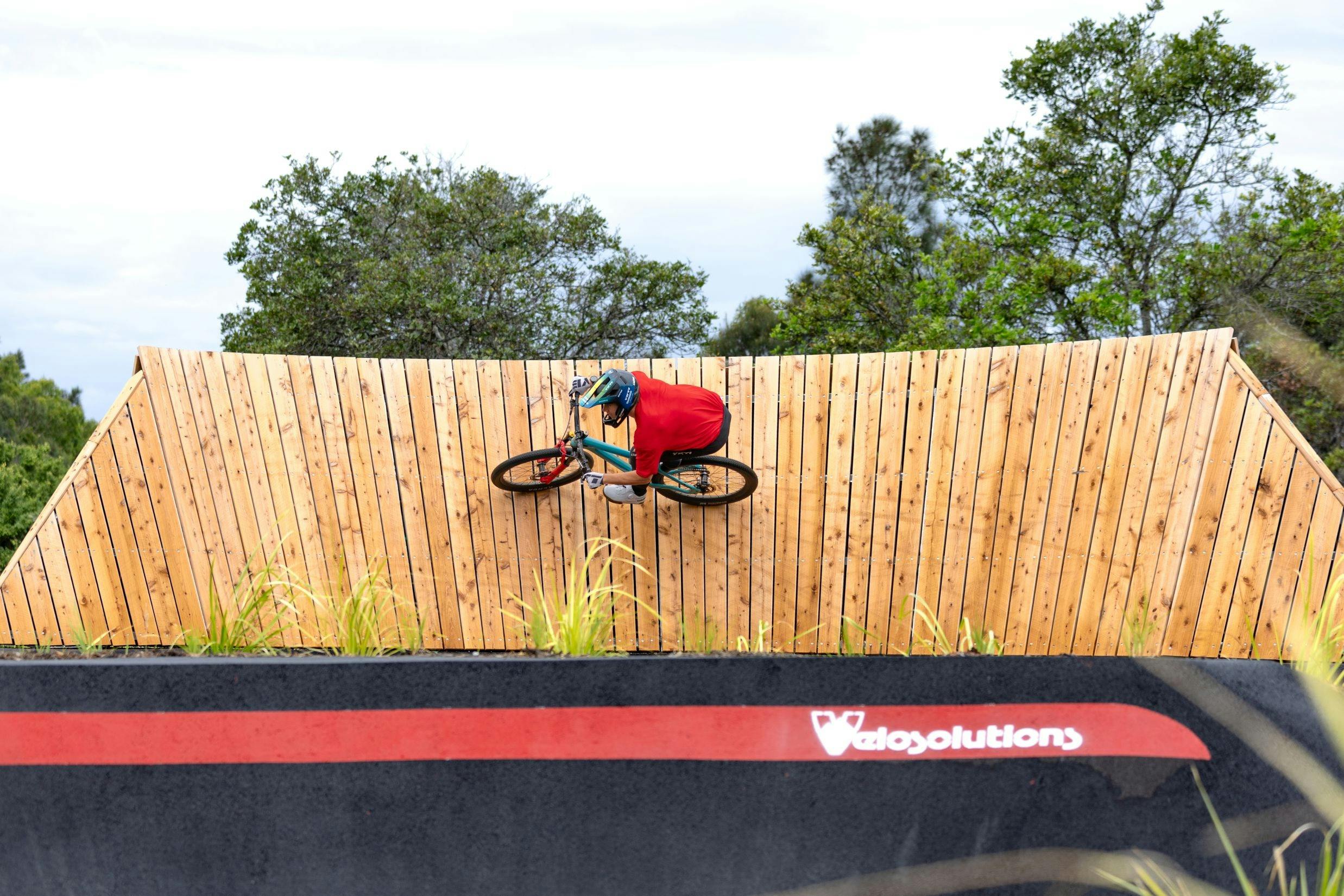 pump track with lone biker