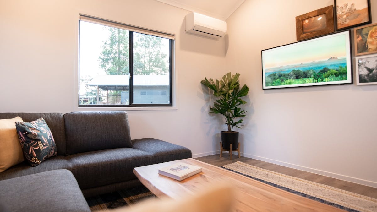 Lounge area with Samsung Frame Smart TV