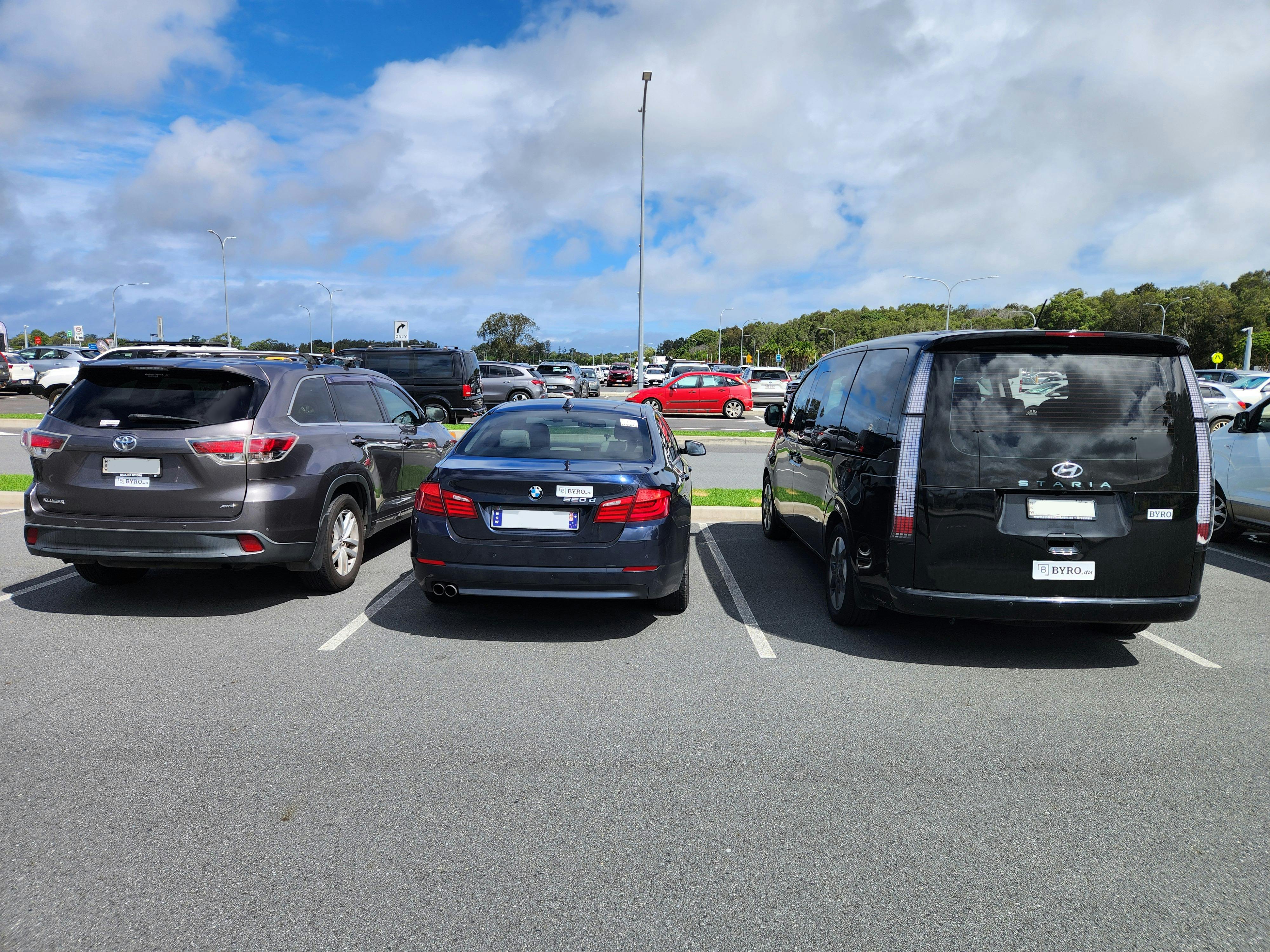 BYRO vehicles at Byron Gateway Airport, Ballina