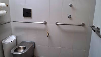 Female accessible toilet and shower