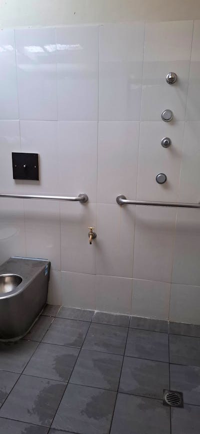 Female accessible toilet and shower