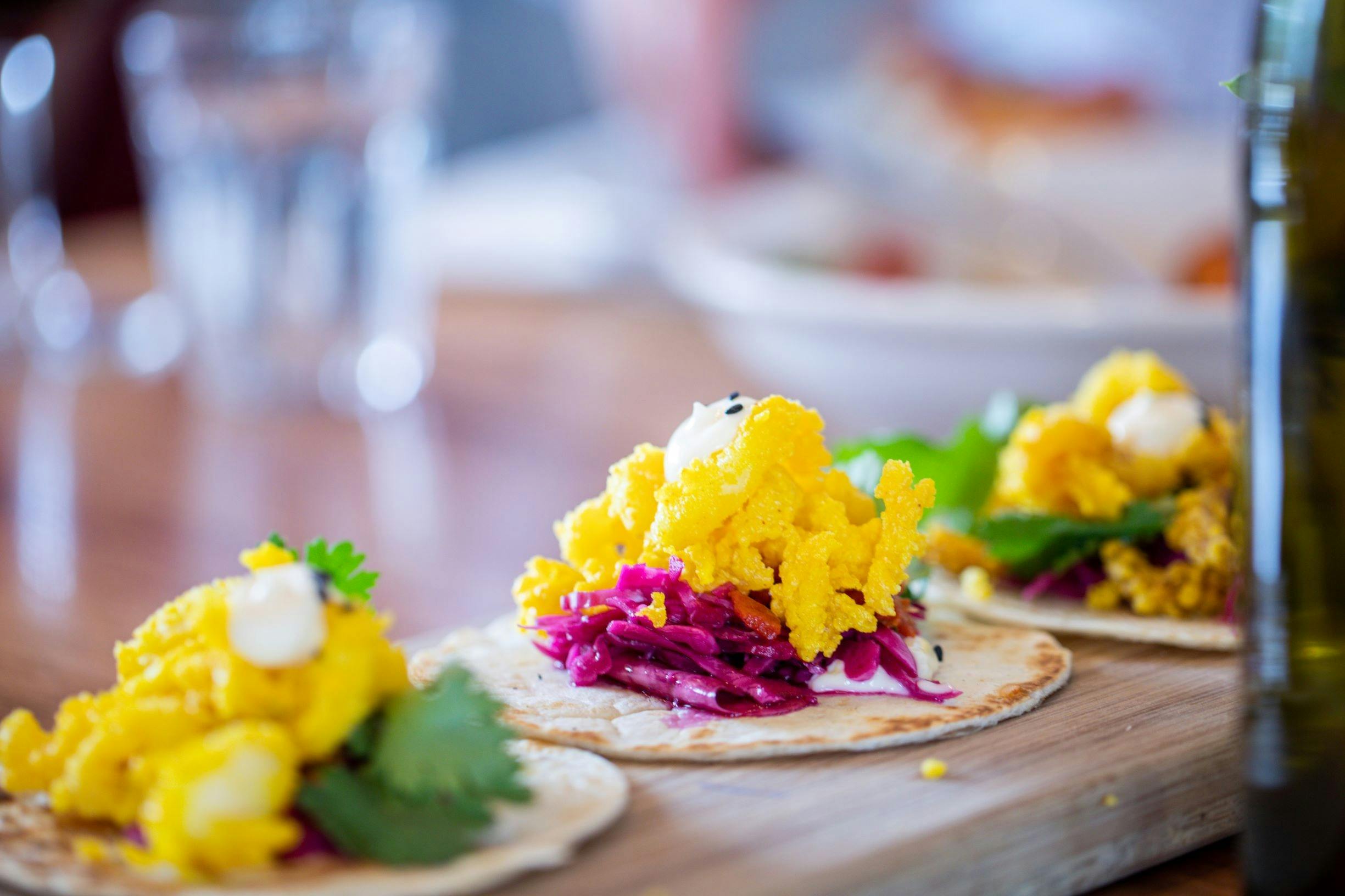 Calamari Taco - one serving as part of 6 plate chef selection, included lunch option