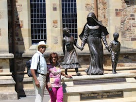 At the Mary MacKillop Statue in Adelaide