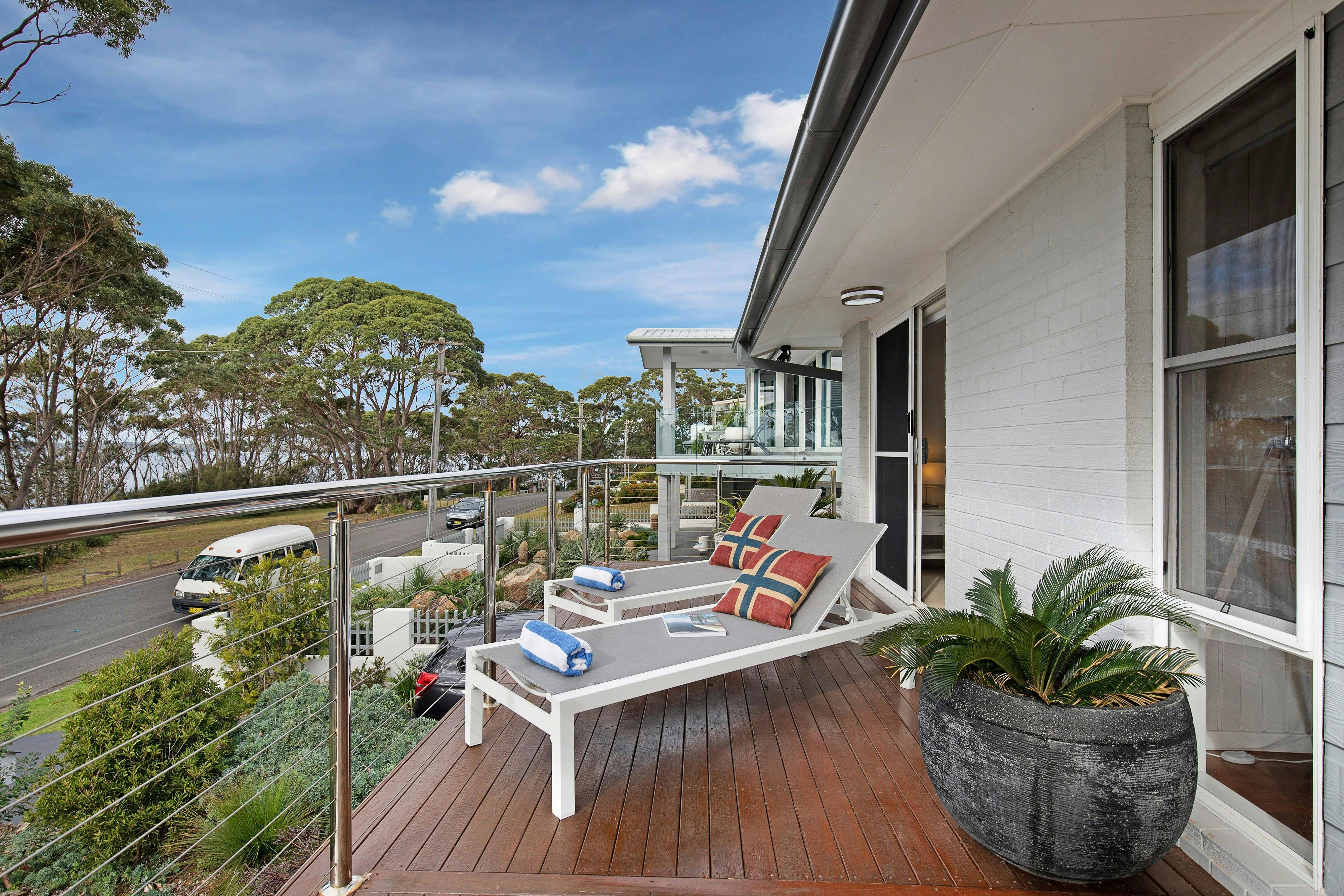 Deck with lounge furniture