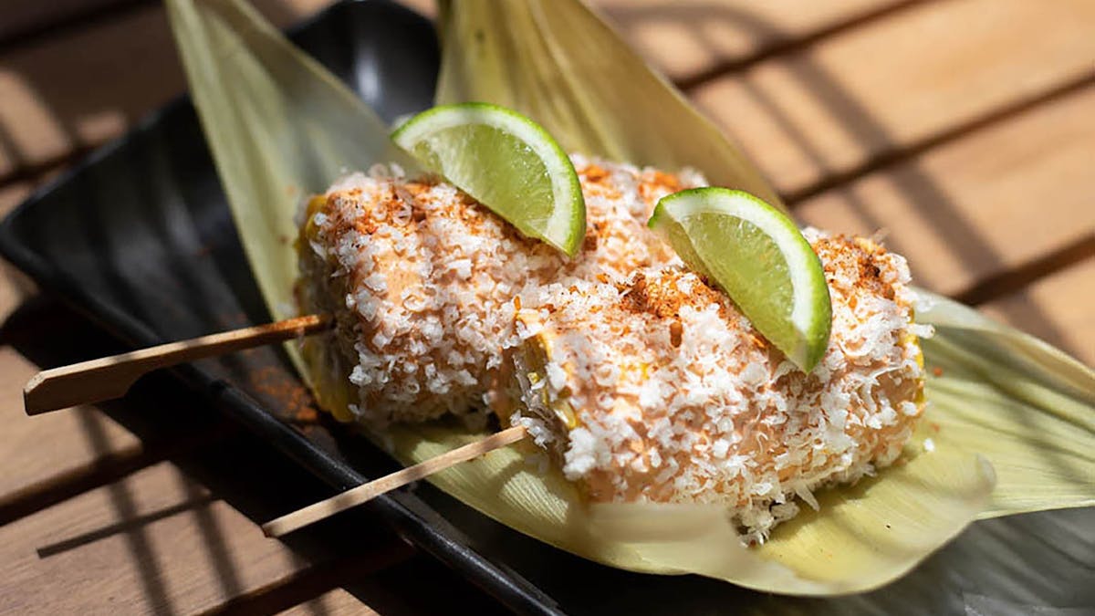 BBQ Corn, Aged Cheese, Chipotle, House Spice, Lime