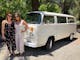 Guests  with the kombi before leaving on a winery tour
