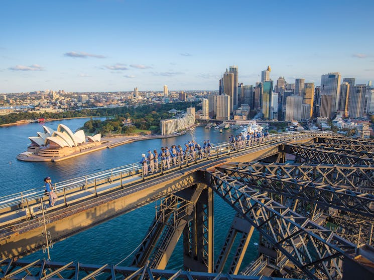 Climb the upper arch of the iconic Sydney Harbour Bridge on a BridgeClimb Summit Climb