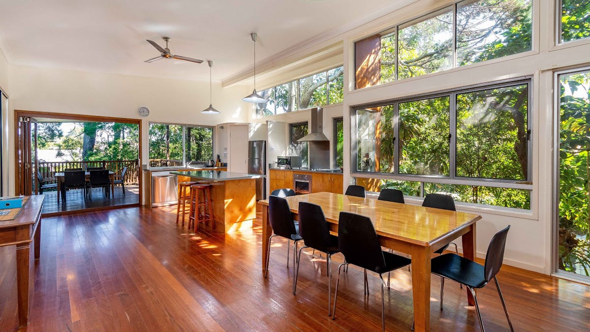 Dining area and kitchen