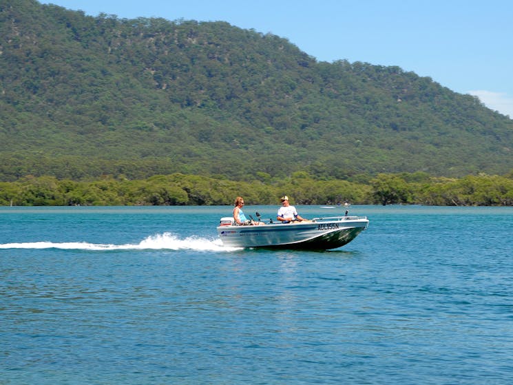 On-site boat ramp allows you to launch directly into the Camden Haven River from the park