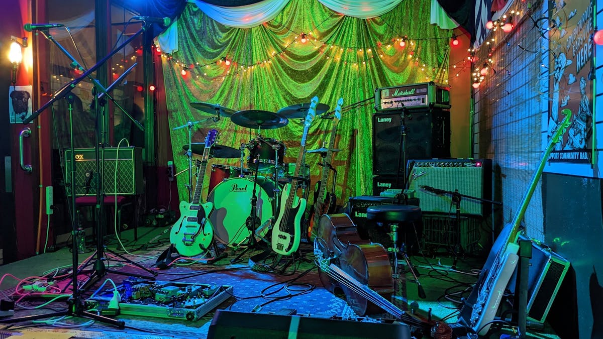 The Banshees stage with a full band setup