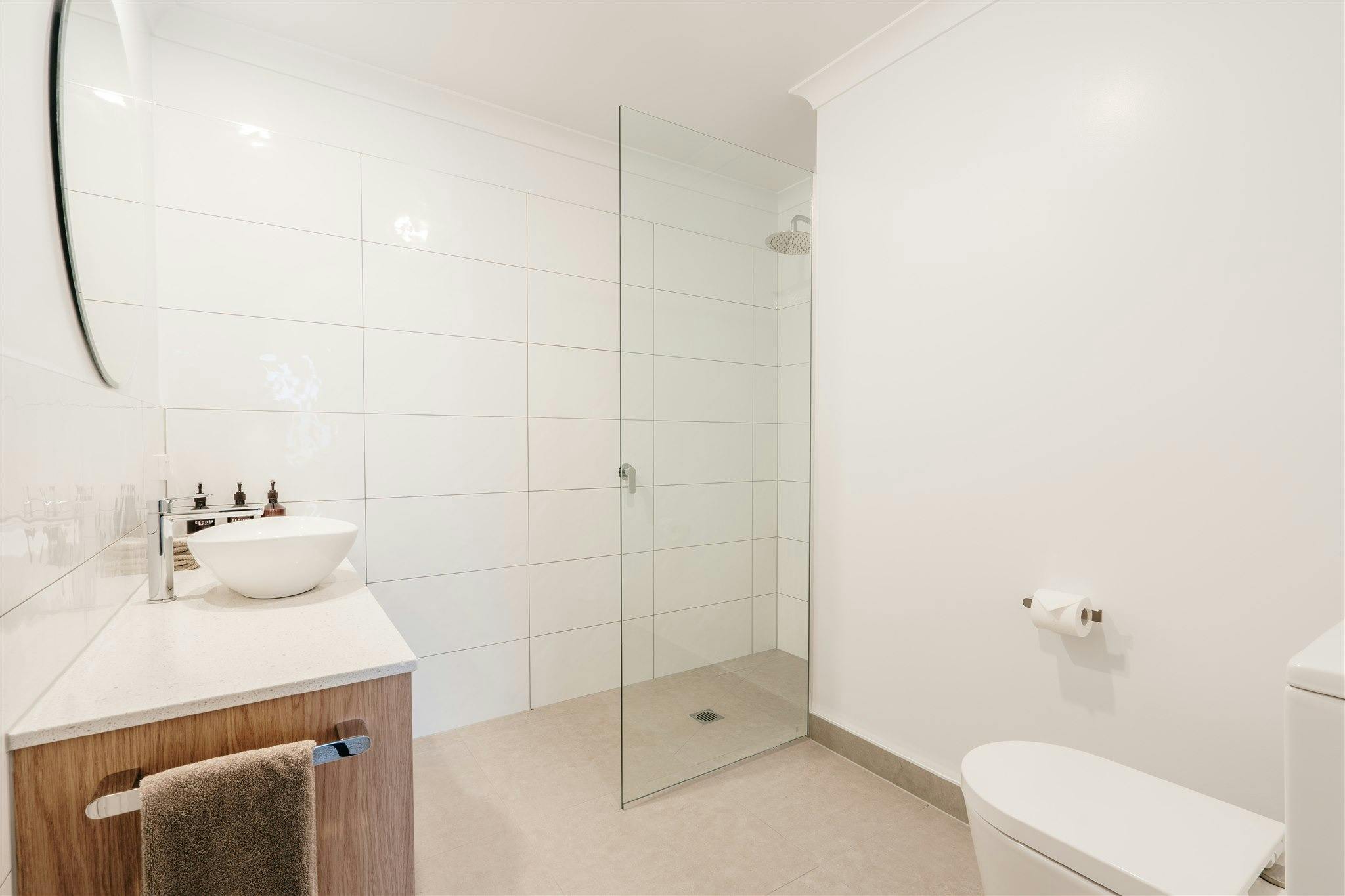 Newly renovated bathroom in King Suite