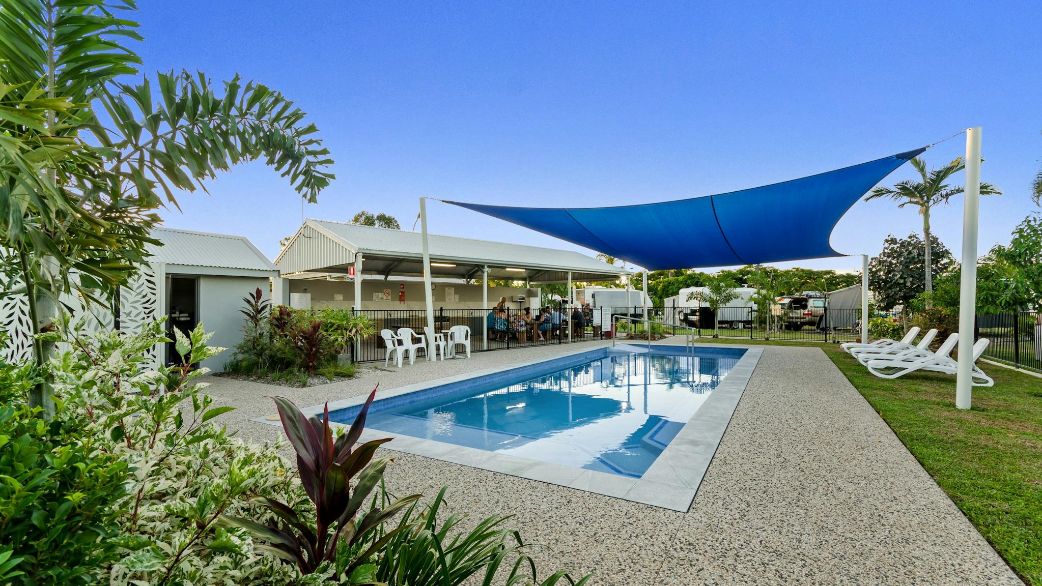 Pool and barbecue area Pool and barbecue area