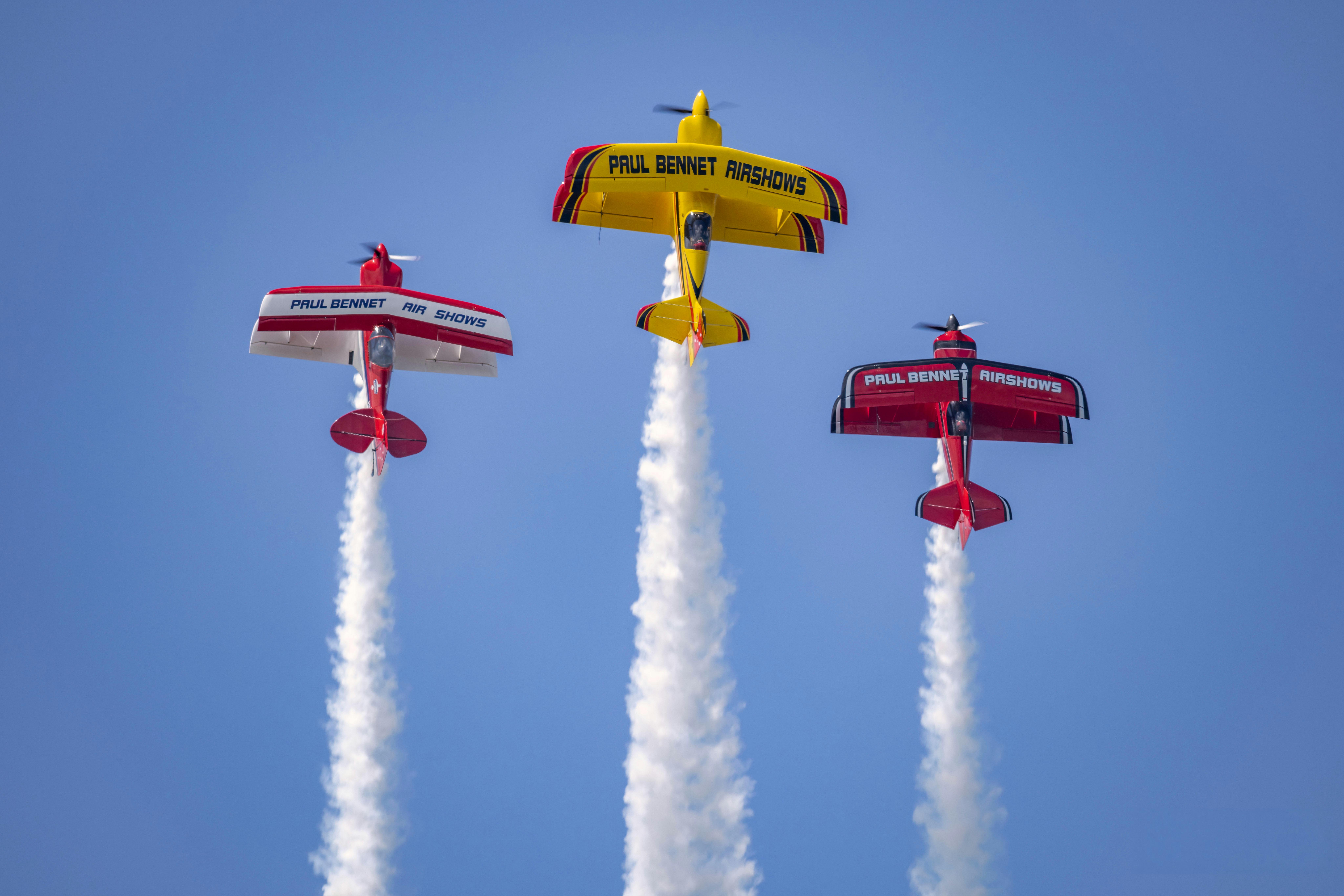 The Sky Aces in perfect formation at Barrington Coast Airshow