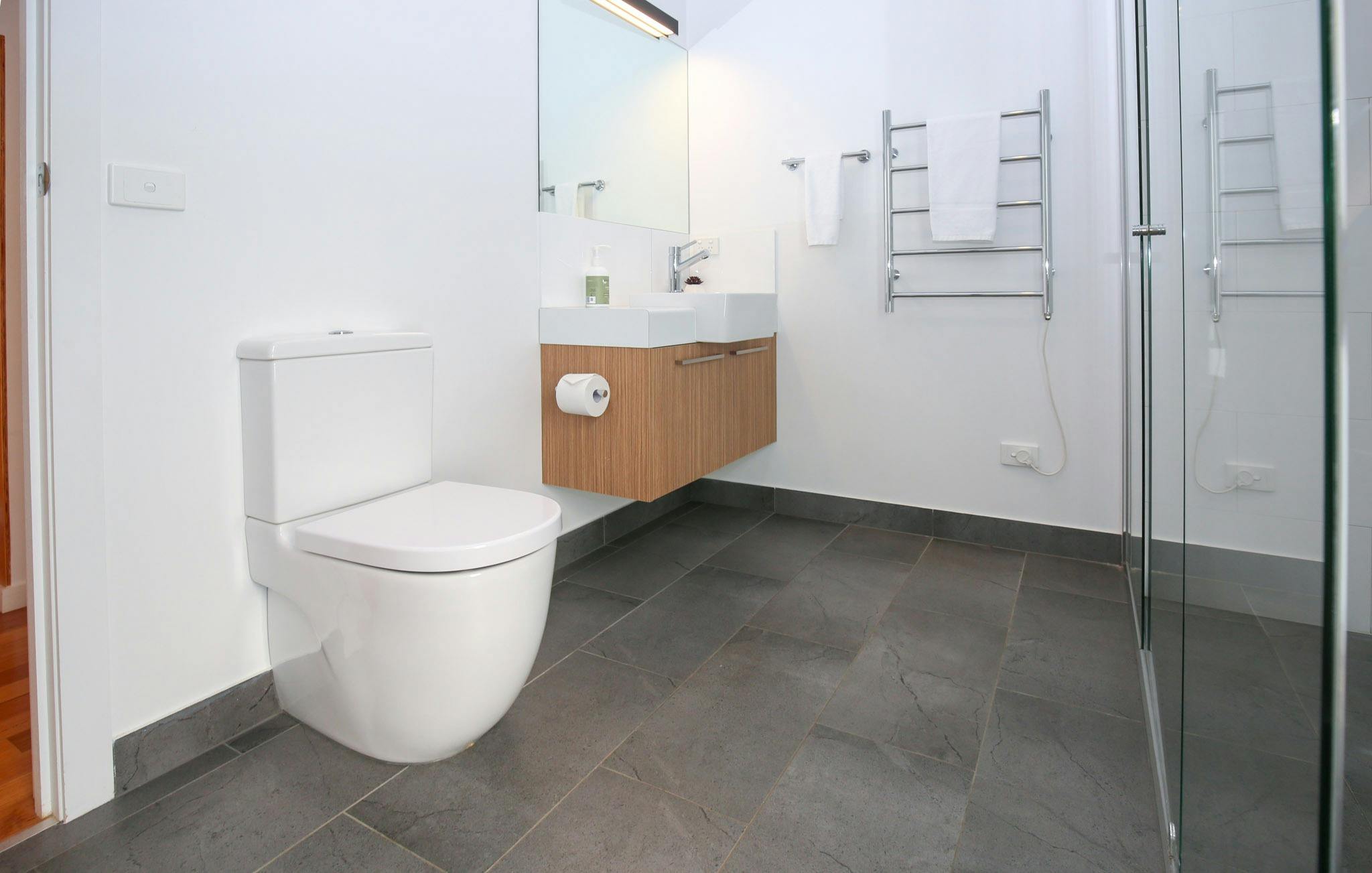 Bathroom at The Stelvio Villas One Bright Accommodation Alpine Valley Getaways