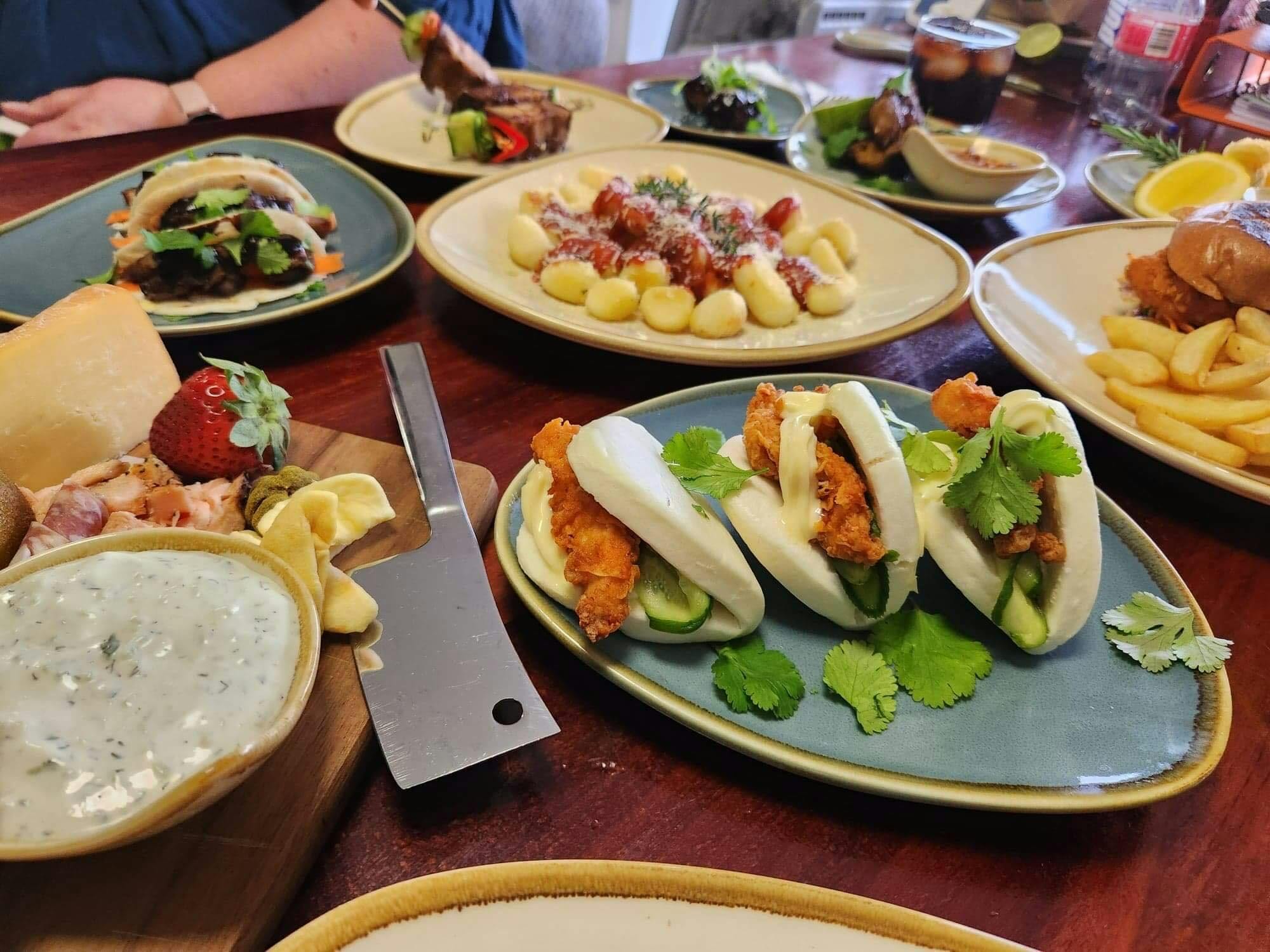Selection of savoury dishes that are available to order when choosing off their predesigned menu