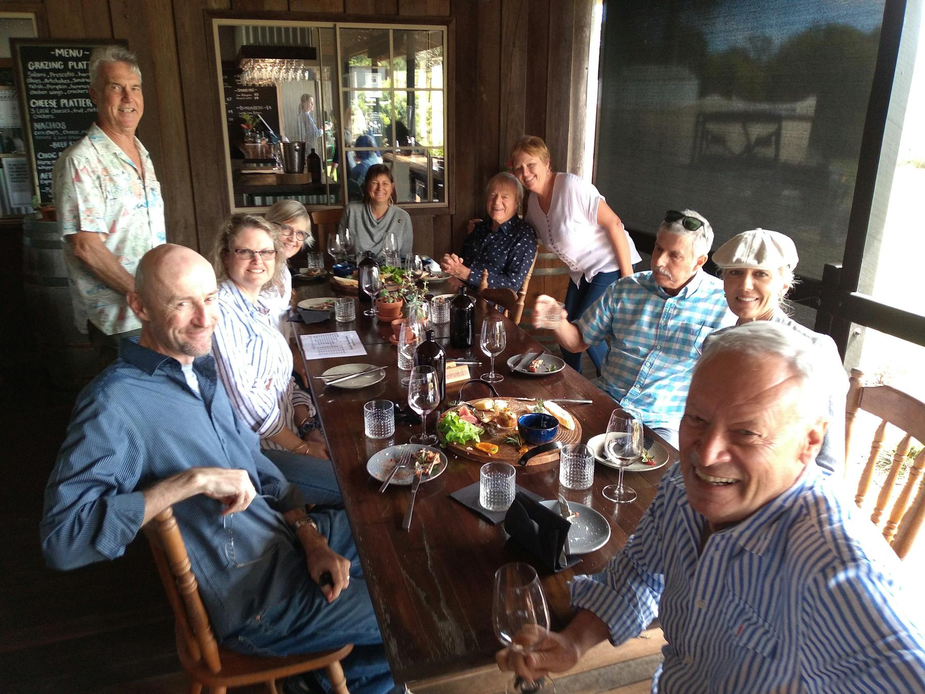 Group lunch at local winery