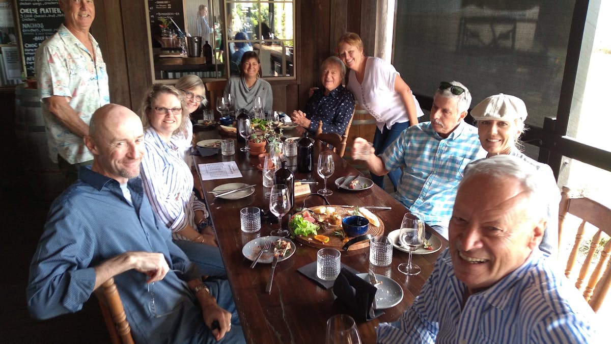 Group lunch at local winery