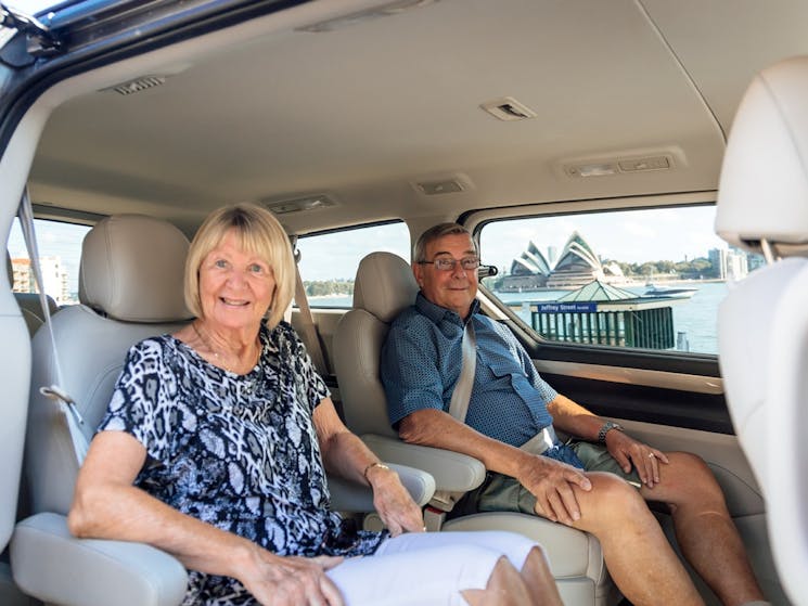Customers in Sydney Luxury Cruise vehicle