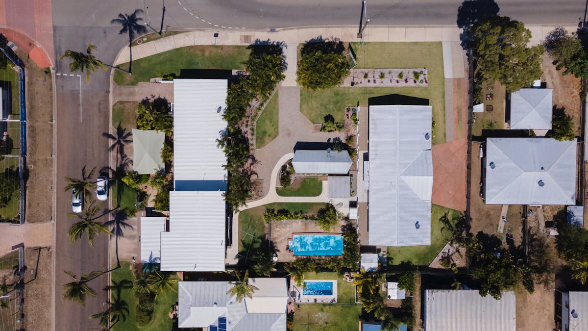 Birds Eye view of the apartment complex