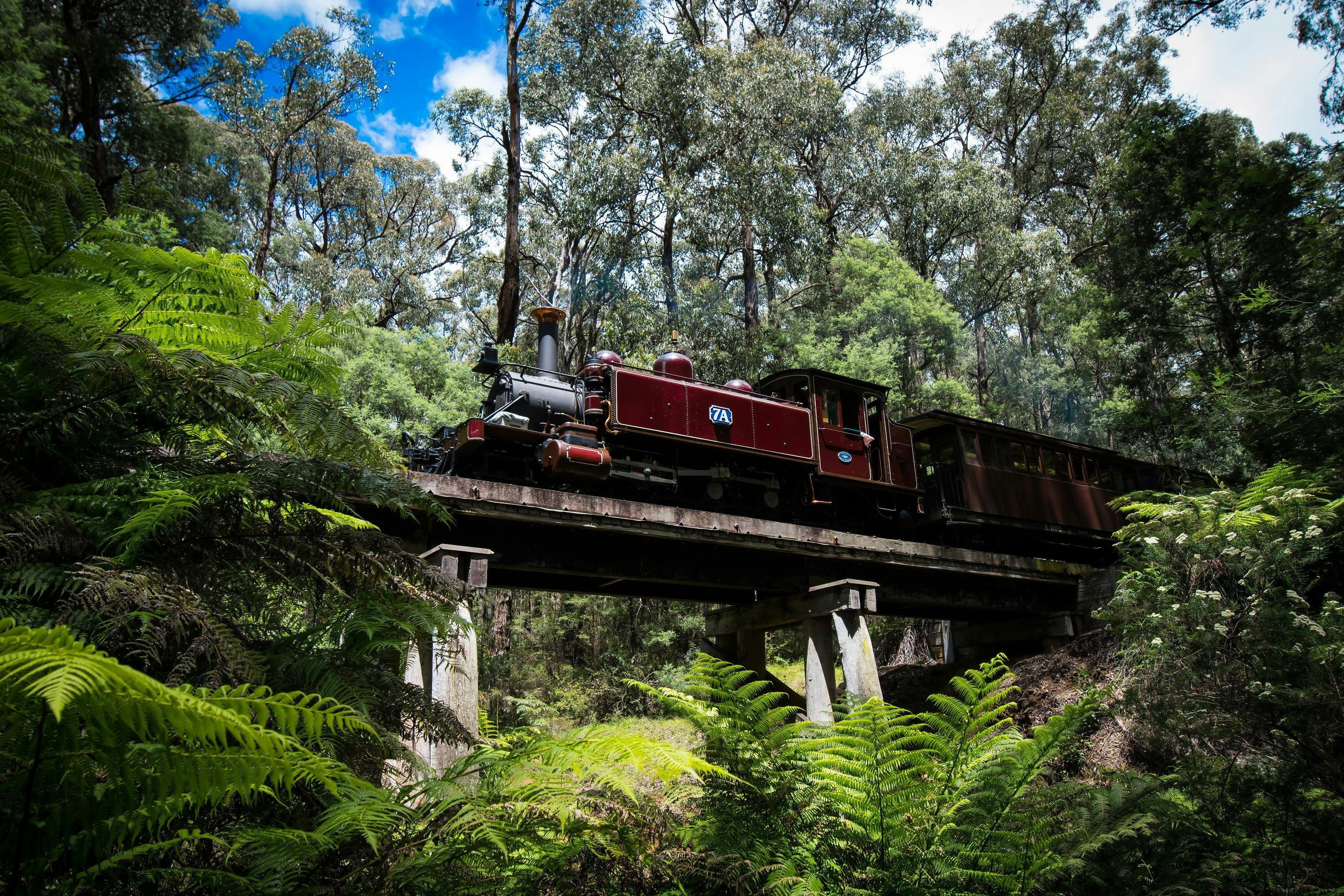 Puffing Billy over the Trestle Bridge