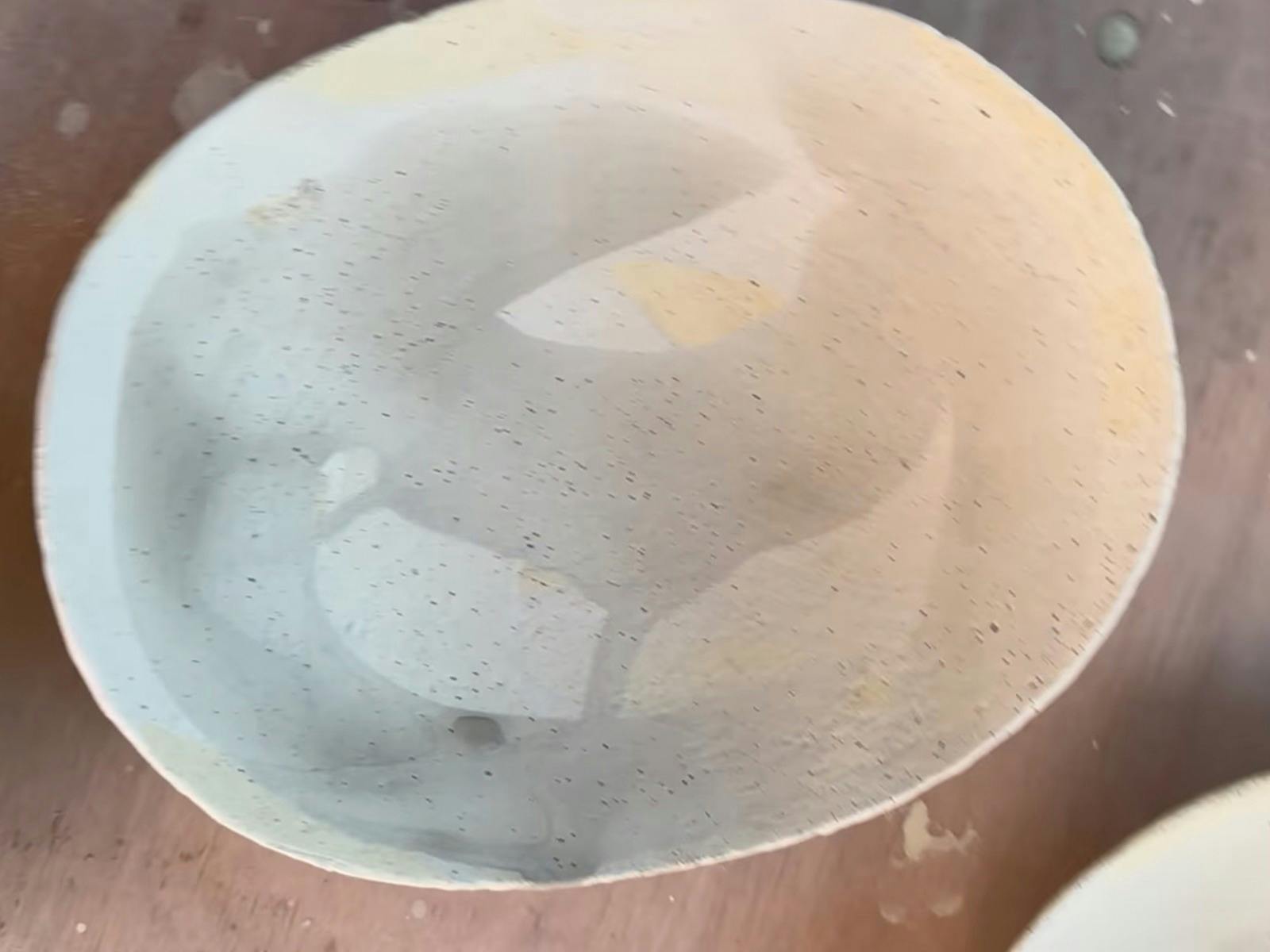 A light coloured ceramic platter
