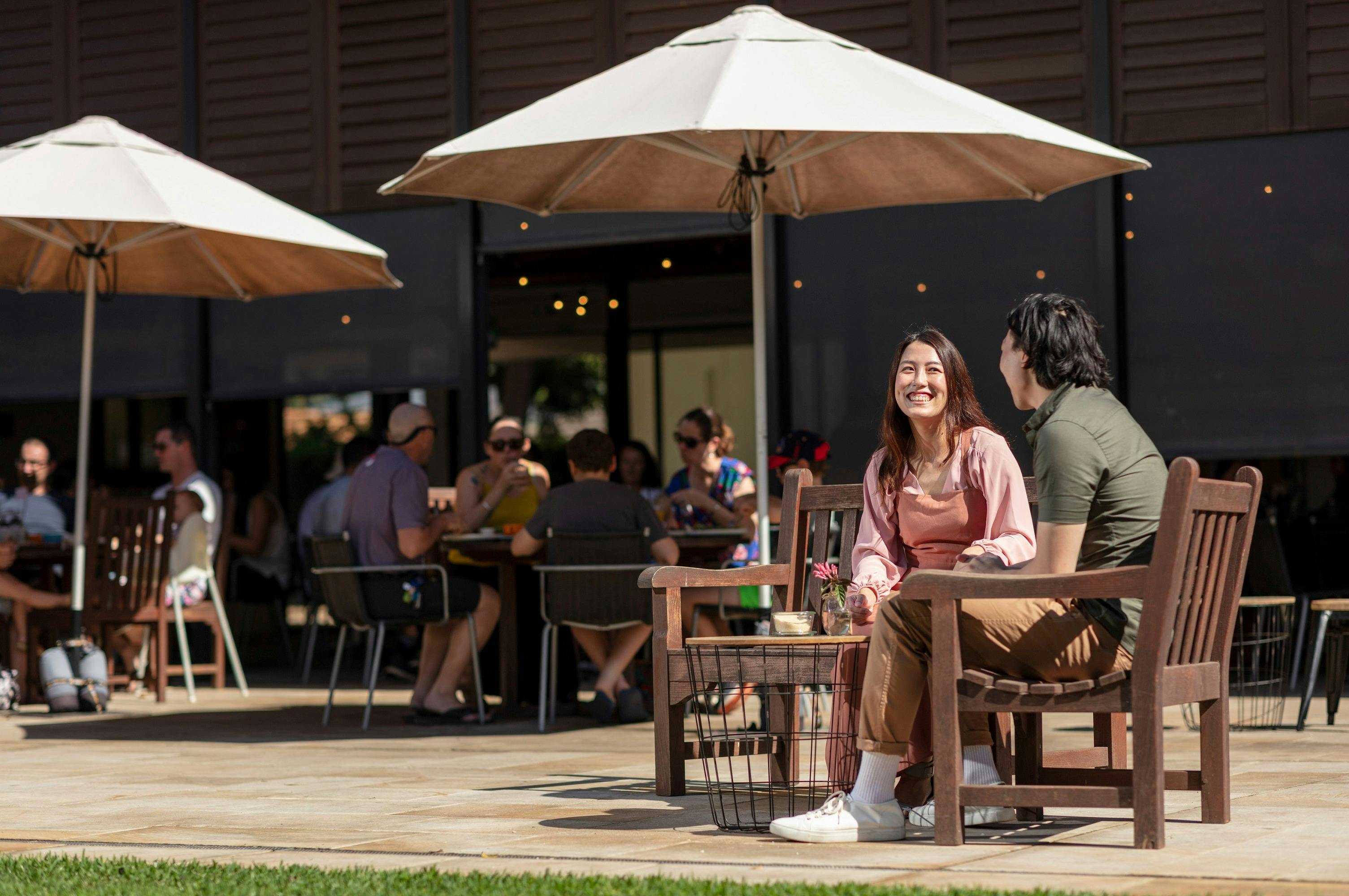 Couple enjoying a visit to the Penrith Regional Gallery in Sydney's west