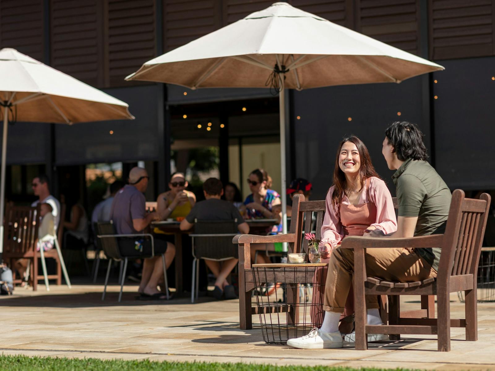 Couple enjoying a visit to the Penrith Regional Gallery in Sydney's west