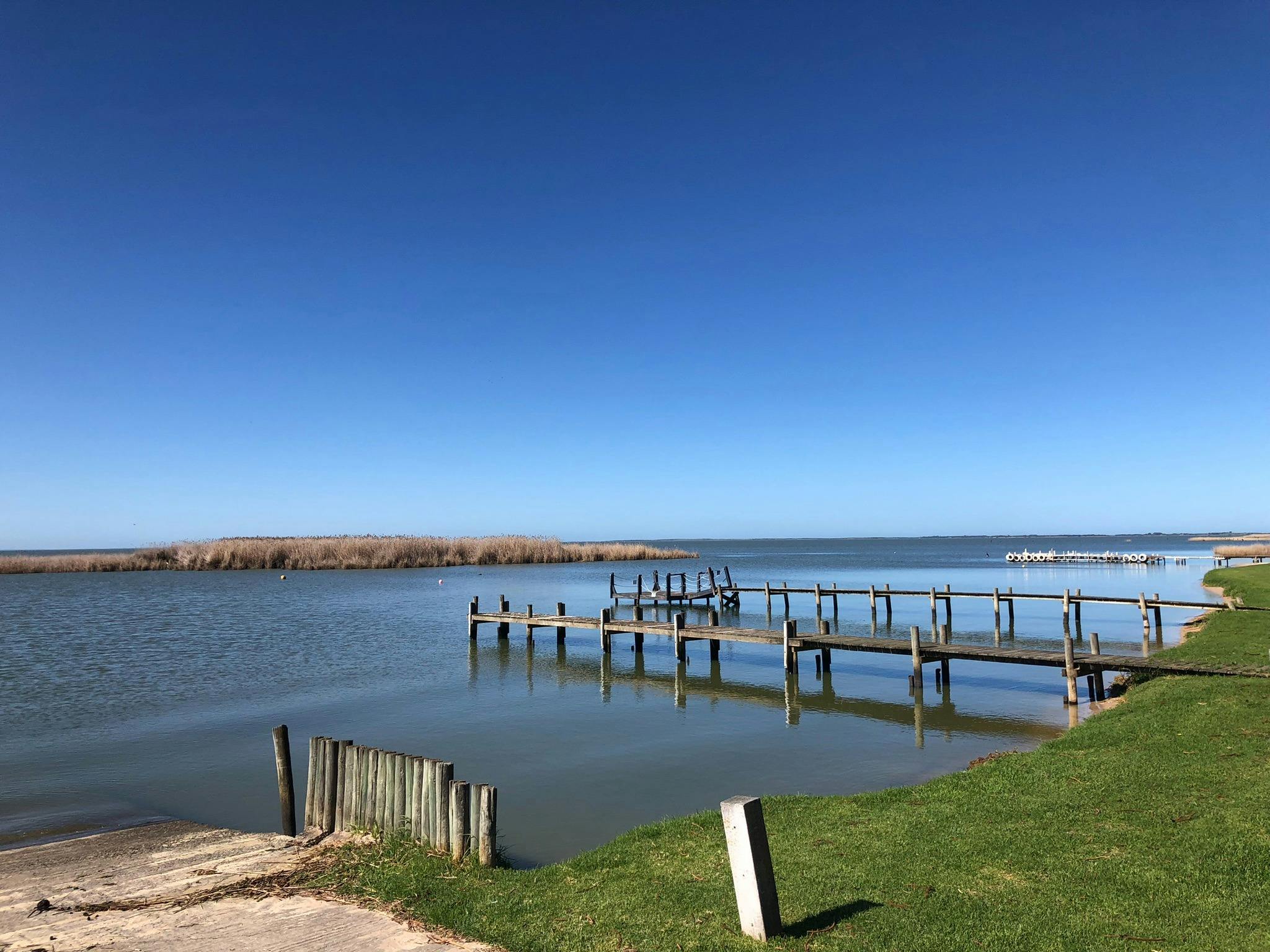 Kanoetree cellar door view of Lake Alexandrina