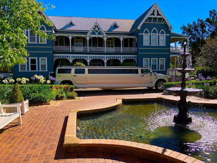 Arriving in style at Peppers Convent