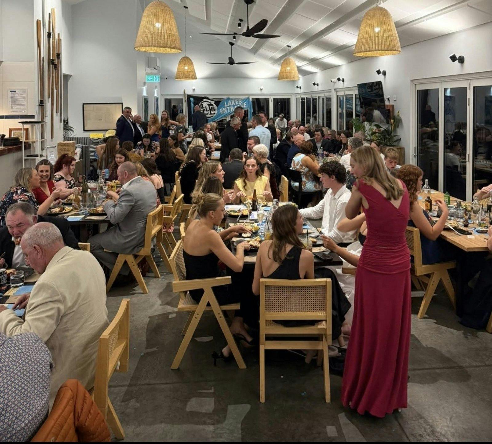 People dining indoors