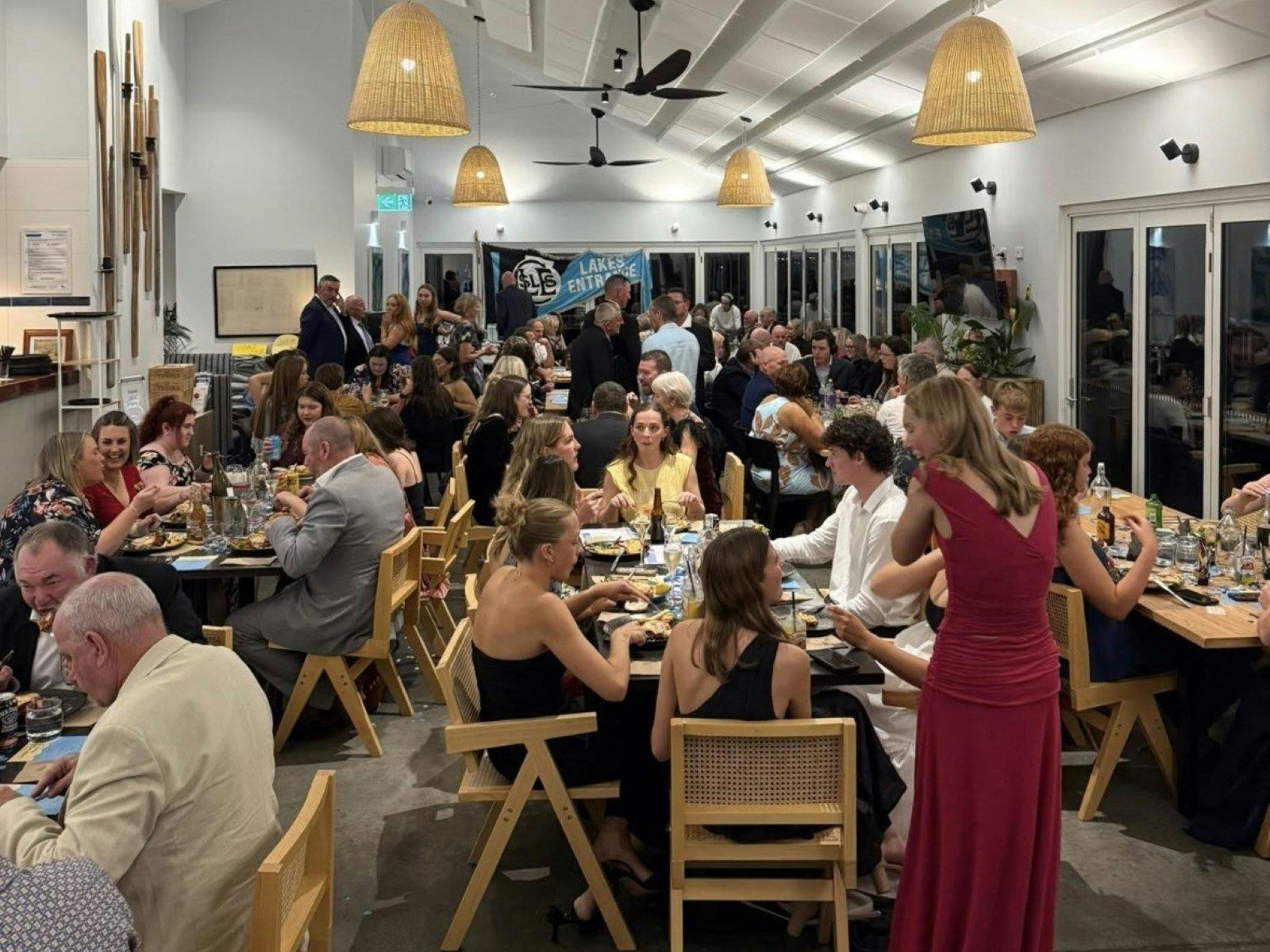 People dining indoors