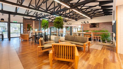 The Verandah restaurant seating area on top level