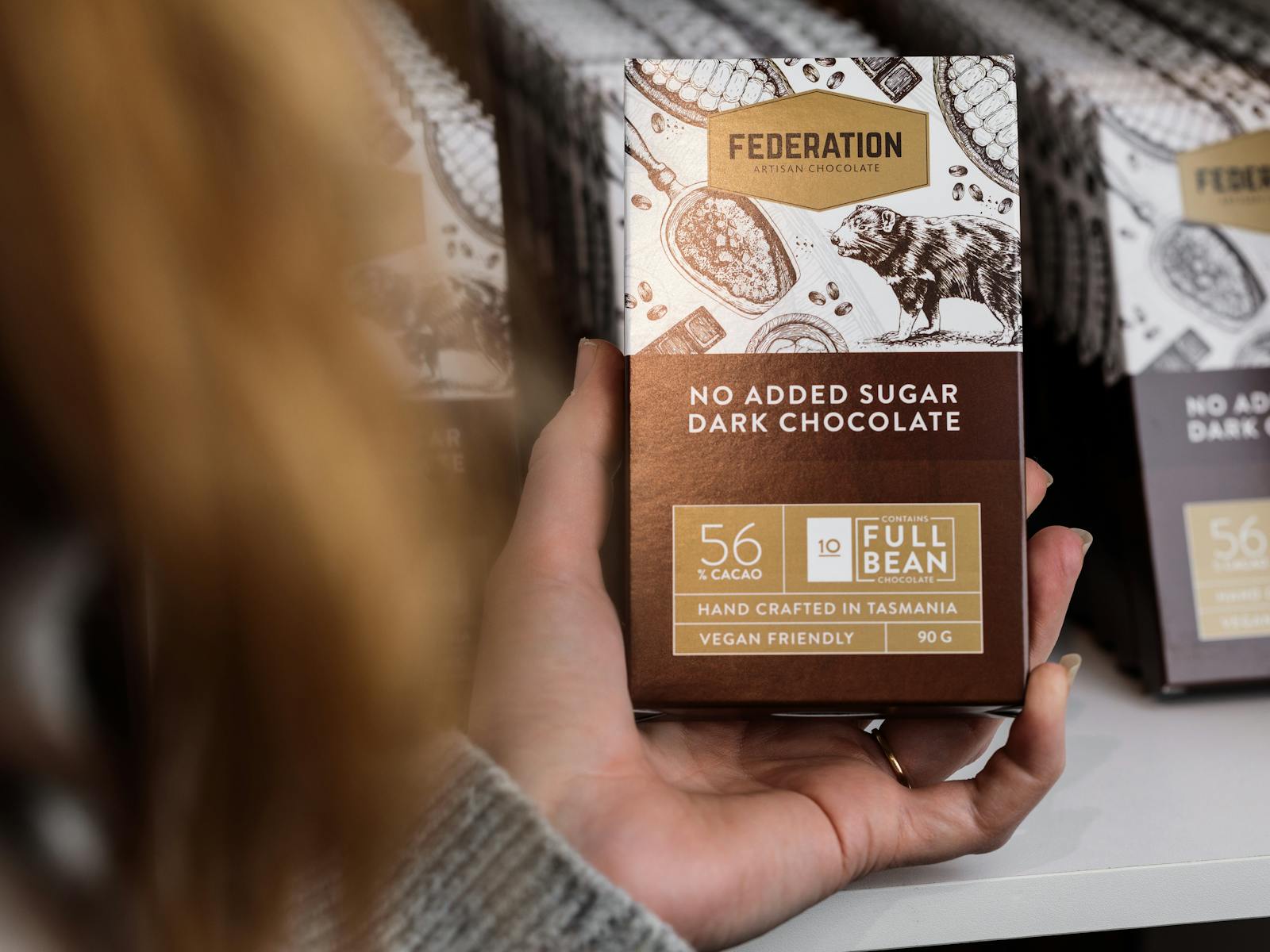 Buy Federation Artisan Chocolates Bean to Bar chocolate at their Hobart factory, cafe and shop