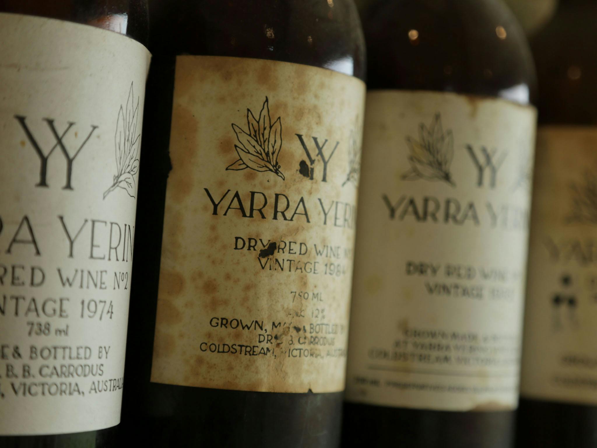 Classic Yarra Valley wine labels.