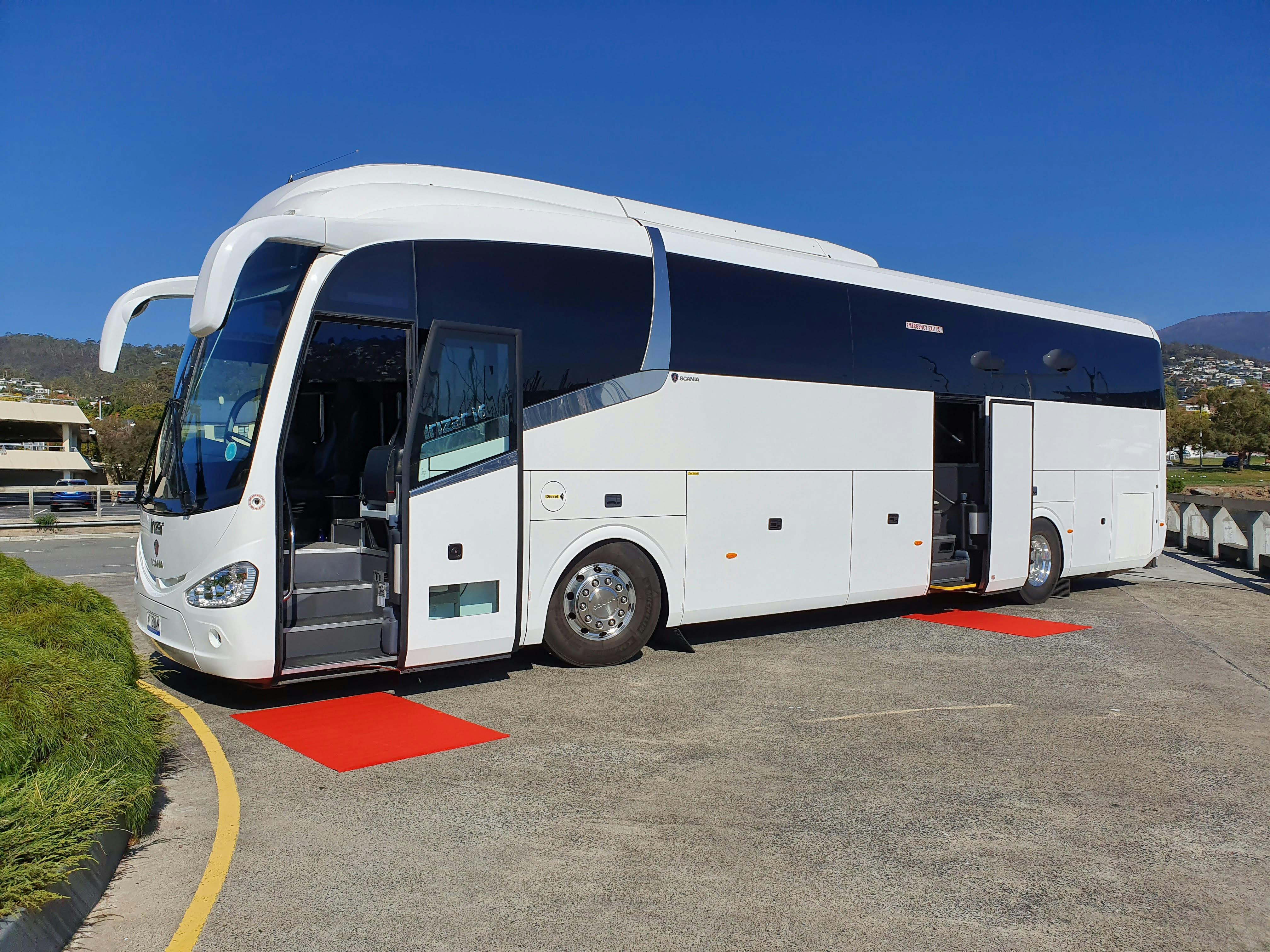 Large luxury coach, suitable for transport of a large group of guests
