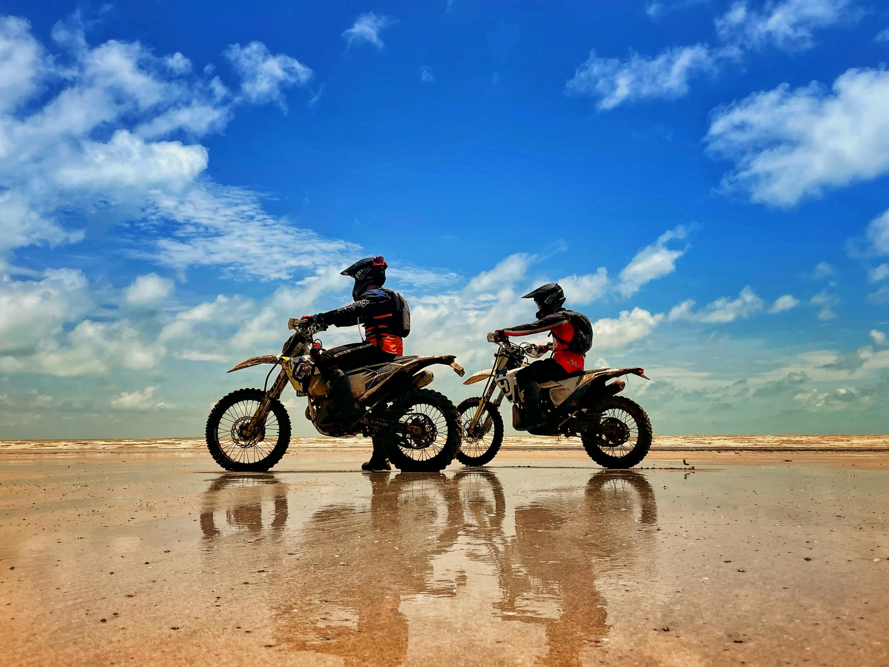 Riding on the beach