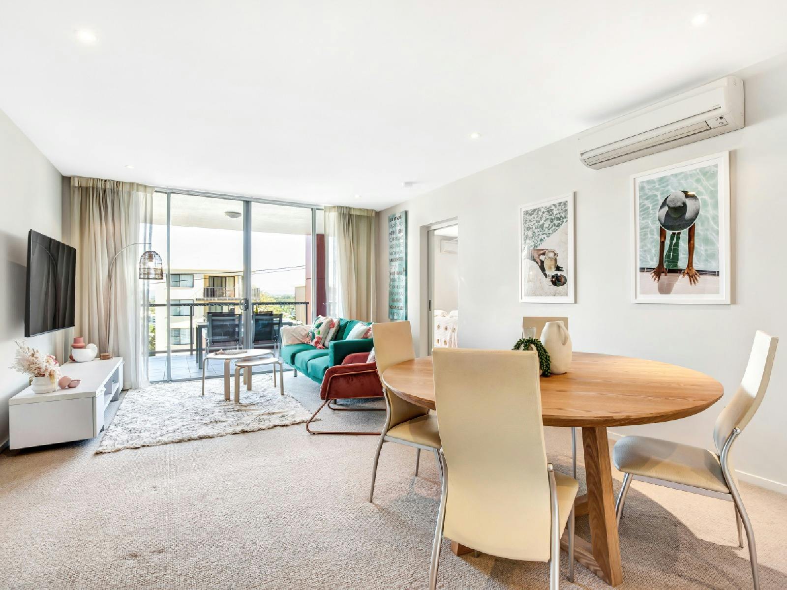 Combined lounge and dining area