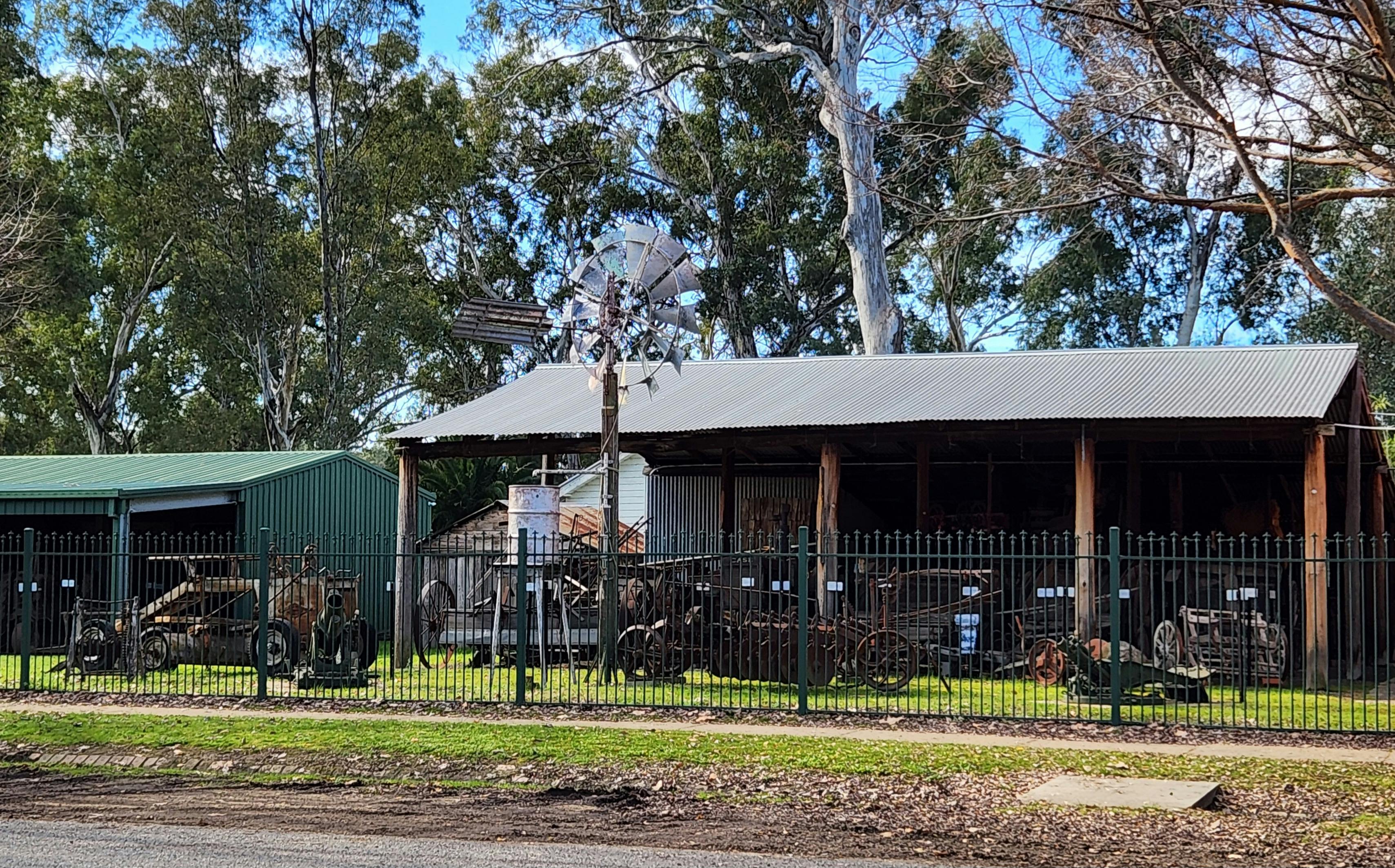 The Machinery Shed housing early equipment used in the late 1800's early 1900's