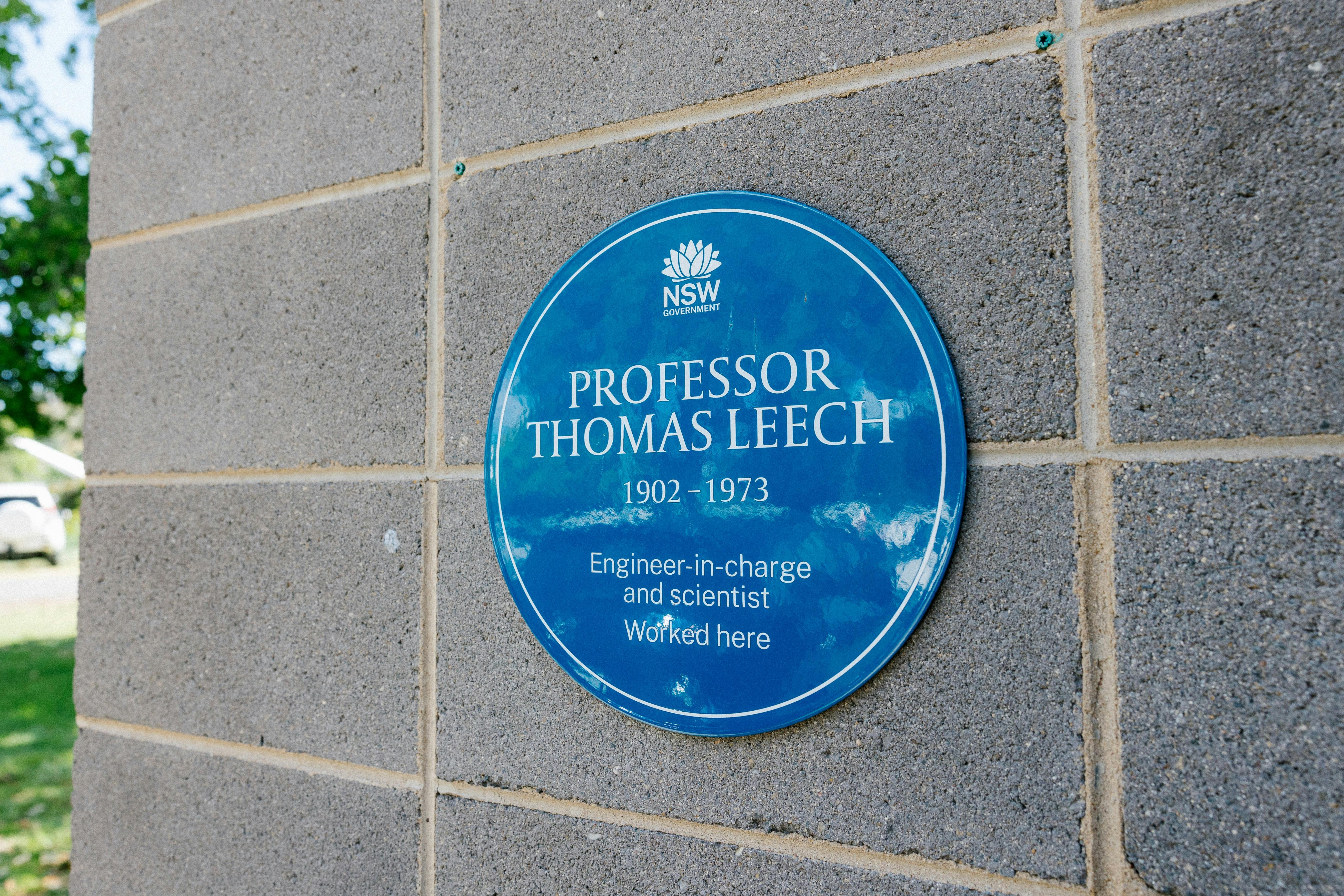 Professor Thomas Leech Blue Plaque