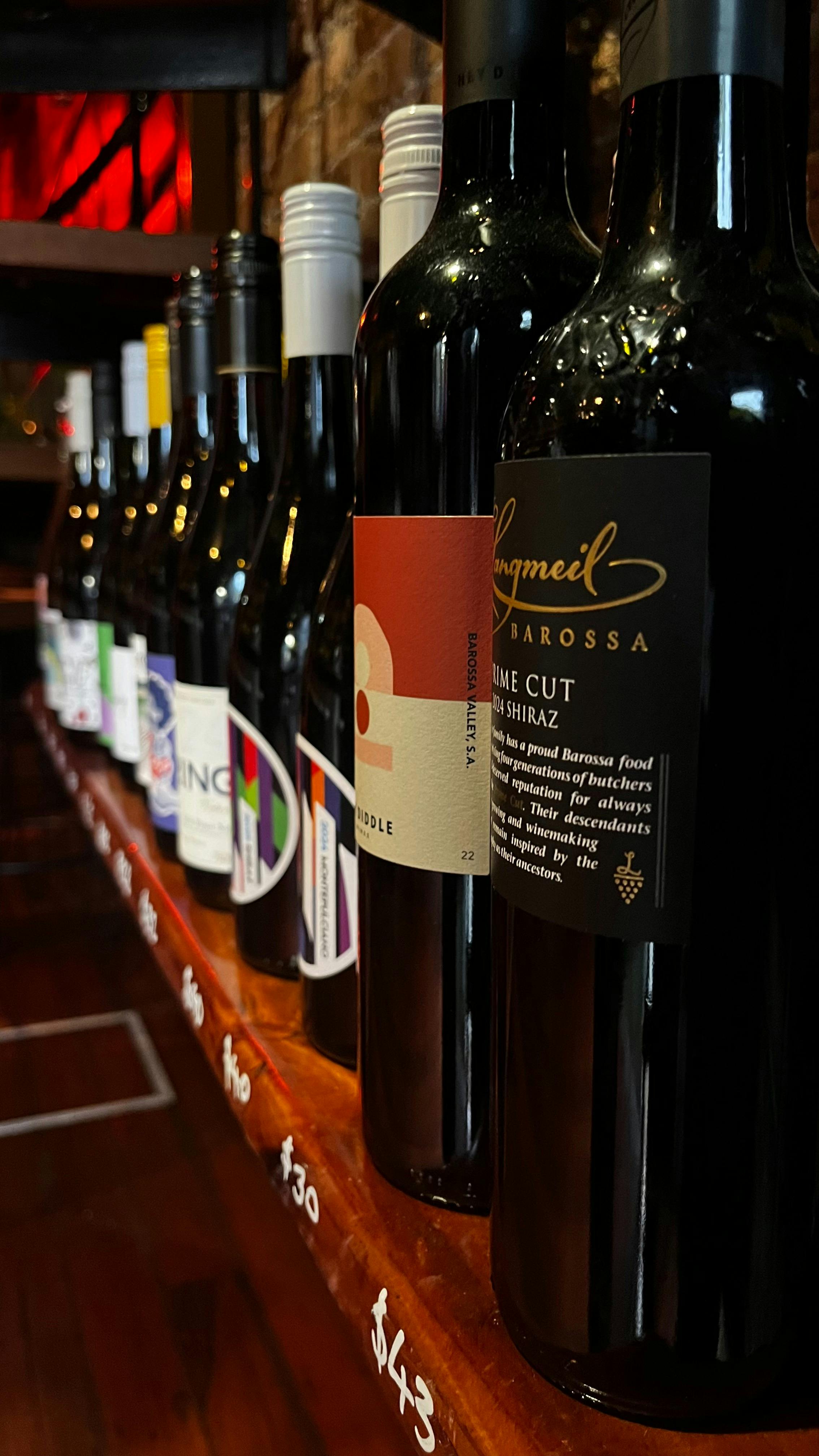 Curated wine offer, locally sourced, Australian wines