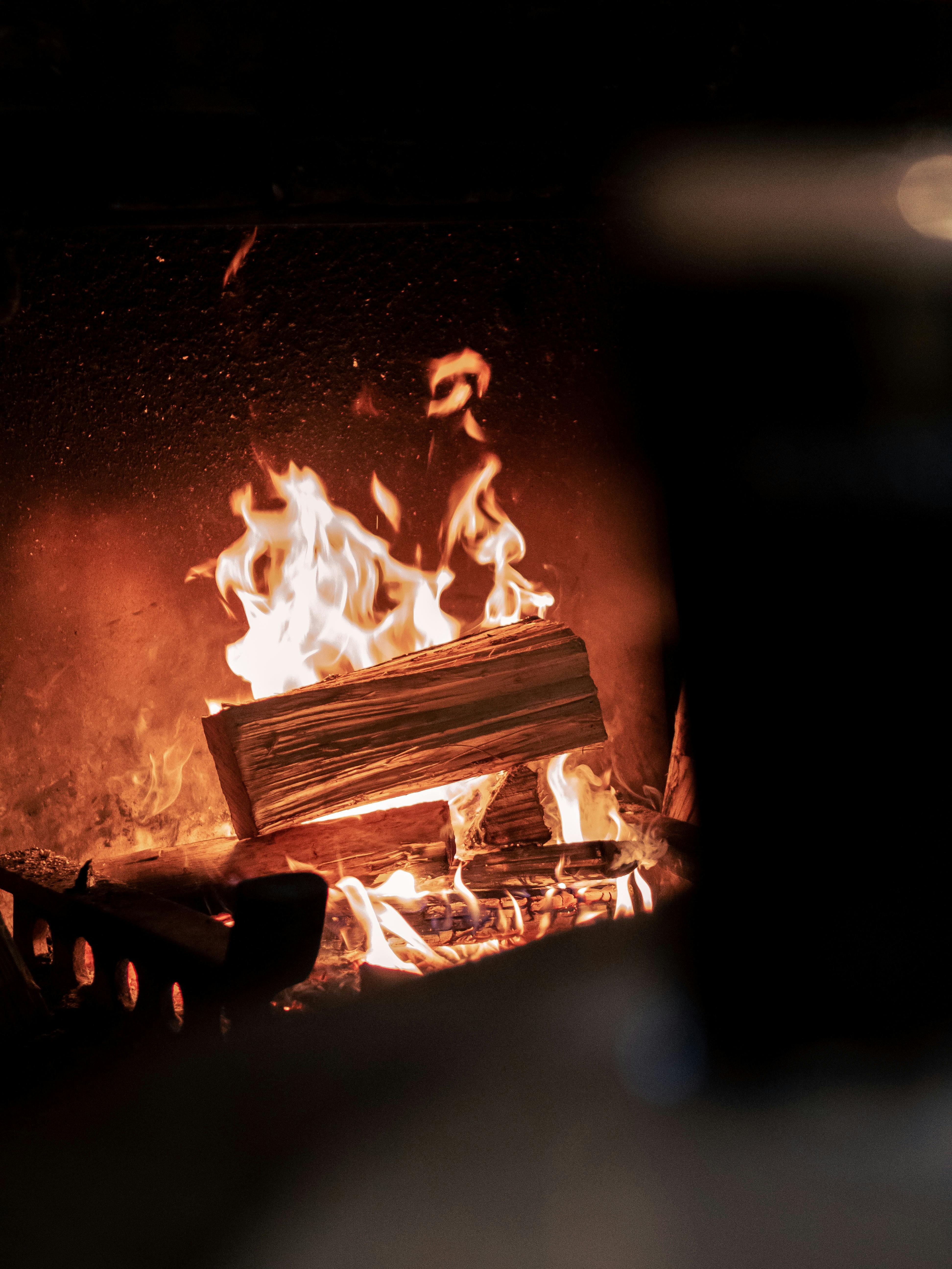 open fireplace