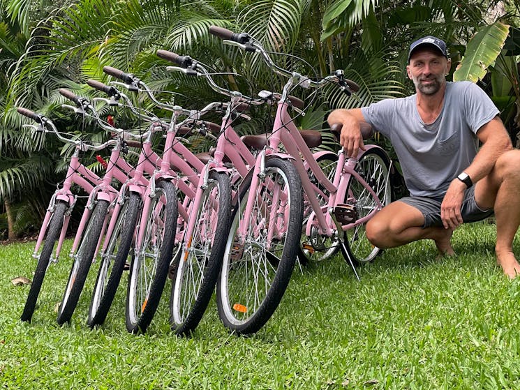 byron bay pink bikes